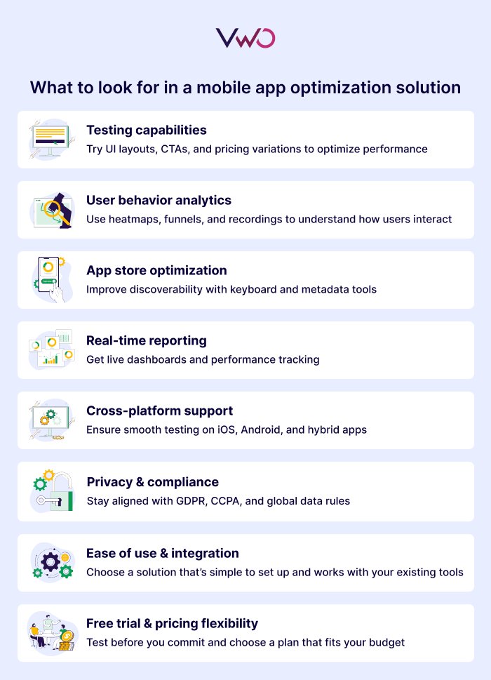 Essential features for choosing the right app optimization solution
